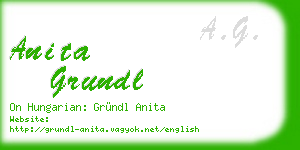 anita grundl business card